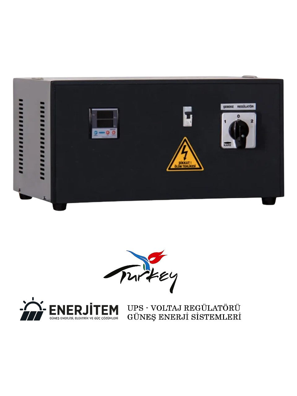 Régulateur de tension ENERJİTEM 10 kVA, monophasé, servocommandé, stabilisateur de tension 10 kVA