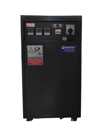 Régulateur de tension ENERJİTEM 22,5 kVA, triphasé, avec contrôle servo, régulateur de tension 22,5 kVA