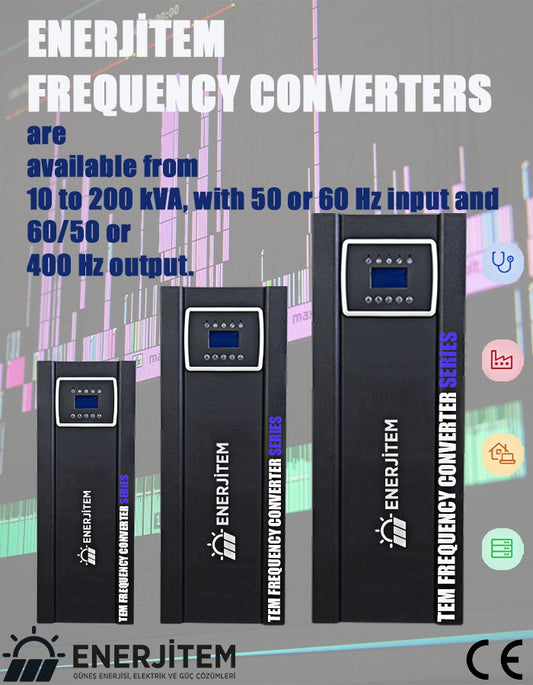 ENERJİTEM Convertisseur de fréquence fixe 10 kVA, convertisseur de fréquence 50 Hz vers 60 Hz