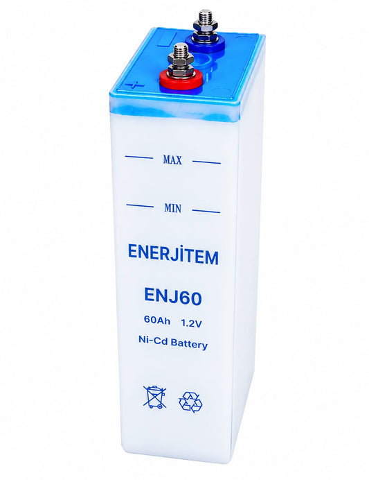 ENERJİTEM بطارية نيكل كادميوم NiCd 1.2V 60Ah
