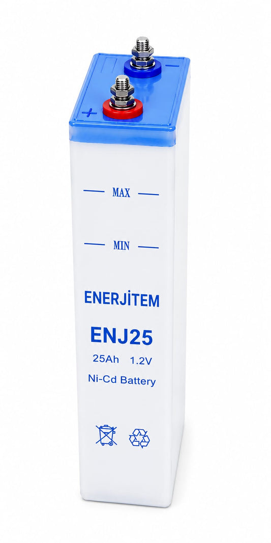 ENERJİTEM بطارية نيكل كادميوم NiCd 1.2V 25Ah