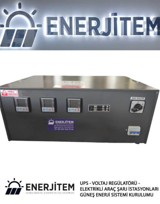 Régulateur de tension asservi triphasé Enerjitem 10,5 Kva, Régulateur 10,5 Kva