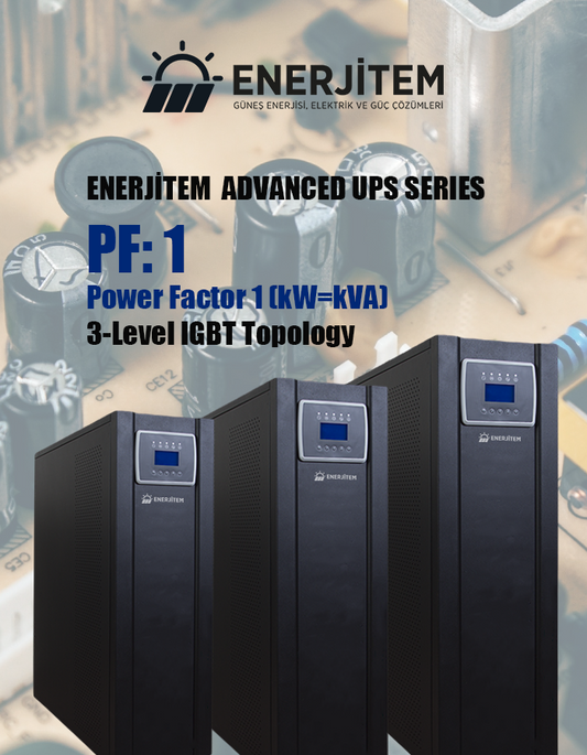ENERJİTEM Advanced 15 Kva, 15000 Va Online Ups 3p/3p 32*9Ah Battery 5/15 Minutes, Uninterruptible Power Supply, 15 KVA UPS