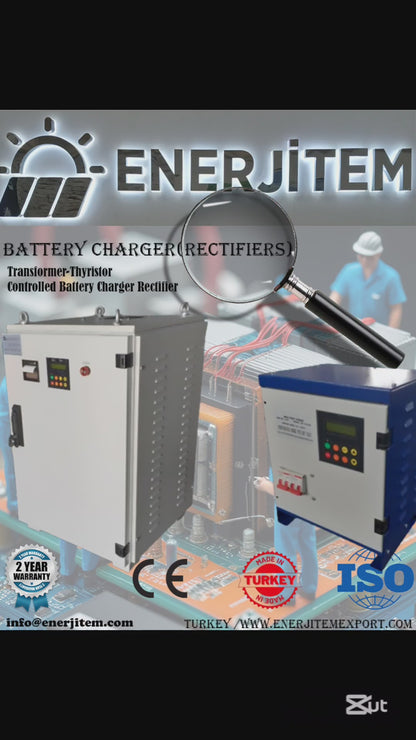 Enerjitem Three Phase Rectifier, battery Charger, 380 Vac Input / 48 Vdc 100 Ah Output