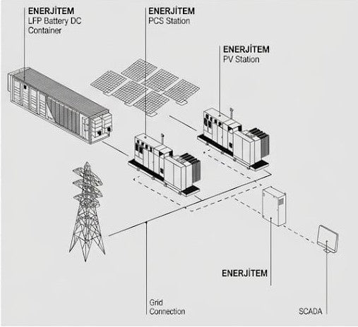 ENERJİTEM integrated utility-scale BESS and solar PV energy solutions