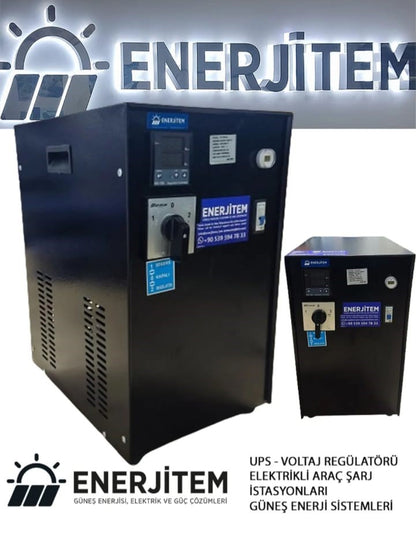 Enerjitem Static Voltage Regulator 50 Kva Single Phase, Special Production, Very Quiet, Thyristor controlled