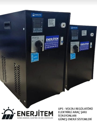 Enerjitem Static Voltage Regulator 50 Kva Single Phase, Special Production, Very Quiet, Thyristor controlled