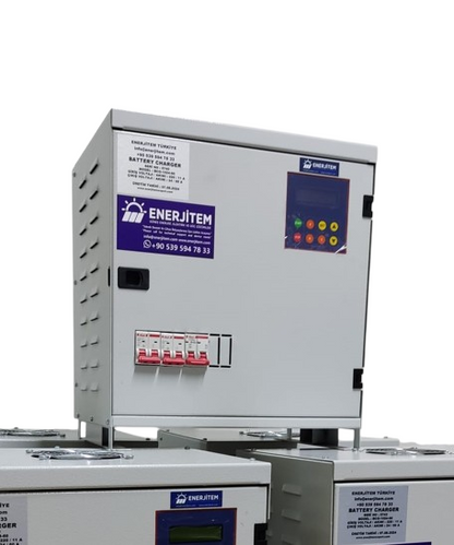 Enerjitem Mono Phase Rectifier, battery Charger, 220 Vac Input / 12 Vdc 100 Ah Output